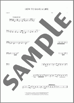 How To Save A Life(The Fray) 楽譜 チェロ ダウンロード