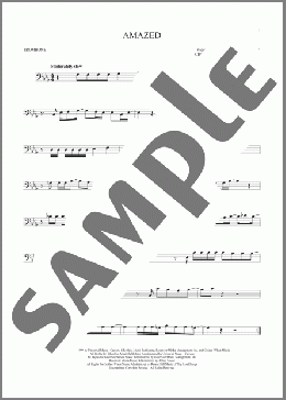 Amazed(Lonestar) 楽譜 トロンボーン（ソロ） ダウンロード