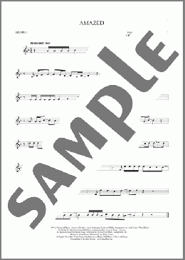 Amazed(Lonestar) 楽譜 トランペット（ソロ） ダウンロード