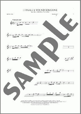 I Finally Found Someone(Barbra Streisand and Bryan Adams) 楽譜 テナーサックス（ソロ） ダウンロード