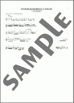 Brandenburg Concerto No. 2 in F Major, First Movement Excerpt(Johann Sebastian Bach) 楽譜 その他 ダウンロード