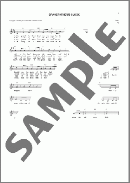 Grandfather's Clock(Henry Clay Work) 楽譜 その他 ダウンロード