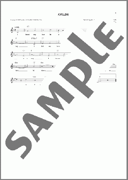 Avalon(Al Jolson) 楽譜 その他 ダウンロード