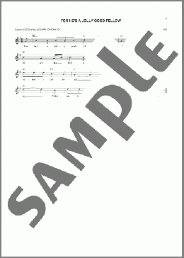 For He's A Jolly Good Fellow(English) 楽譜 その他 ダウンロード