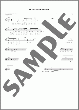 Be True To Your School(The Beach Boys) 楽譜 その他 ダウンロード