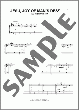 Jesu, Joy Of Man's Desiring(Robert Bridges) 楽譜 ピアノ（ソロ） ダウンロード