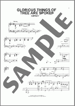 Glorious Things Of Thee Are Spoken(John Newton) 楽譜 ピアノ（ソロ） ダウンロード