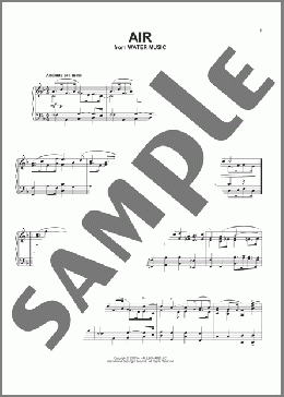 Air(George Frideric Handel) 楽譜 ピアノ（ソロ） ダウンロード
