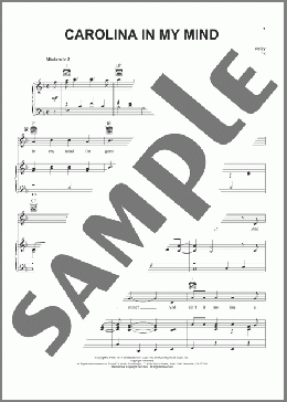 Carolina In My Mind(James Taylor/Crystal Mansion) 楽譜 ピアノ & ボーカル & ギター ダウンロード