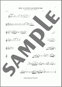 Eine Kleine Nachtmusik (”Romance”), Second Movement(Wolfgang Amadeus Mozart) 楽譜 フルート ダウンロード