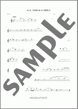 Ave Verum (Jesu, Word Of God Incarnate)(Wolfgang Amadeus Mozart) 楽譜 フルート ダウンロード