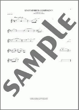 The Unfinished Symphony (Theme)(Franz Schubert) 楽譜 アルトサックス（ソロ） ダウンロード
