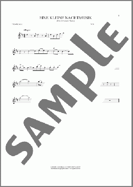 Eine Kleine Nachtmusik (”Serenade”), First Movement Excerpt(Wolfgang Amadeus Mozart) 楽譜 テナーサックス（ソロ） ダウンロード