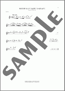Sheep May Safely Graze(Johann Sebastian Bach) 楽譜 フルート ダウンロード
