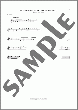 Brandenburg Concerto No. 5(Johann Sebastian Bach) 楽譜 アルトサックス（ソロ） ダウンロード