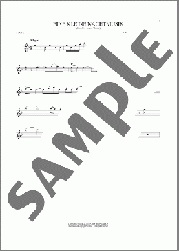 Eine Kleine Nachtmusik (”Serenade”), First Movement Excerpt(Wolfgang Amadeus Mozart) 楽譜 フルート ダウンロード