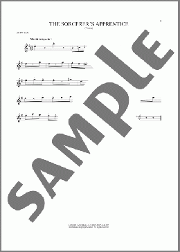 The Sorcerer's Apprentice(Paul Dukas) 楽譜 アルトサックス（ソロ） ダウンロード