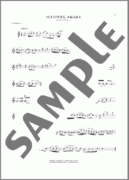 Sleepers, Awake (Wachet Auf)(Johann Sebastian Bach) 楽譜 テナーサックス（ソロ） ダウンロード