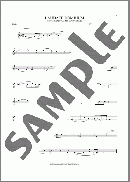 Laudate Dominum(Wolfgang Amadeus Mozart) 楽譜 ホルンソロ ダウンロード