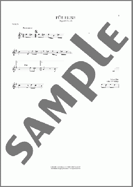 Fur Elise, WoO 59(Ludwig Van Beethoven) 楽譜 バイオリン ダウンロード