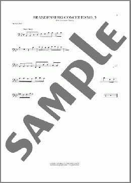 Brandenburg Concerto No. 5(Johann Sebastian Bach) 楽譜 トロンボーン（ソロ） ダウンロード