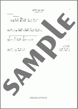 Fur Elise, WoO 59(Ludwig Van Beethoven) 楽譜 トロンボーン（ソロ） ダウンロード