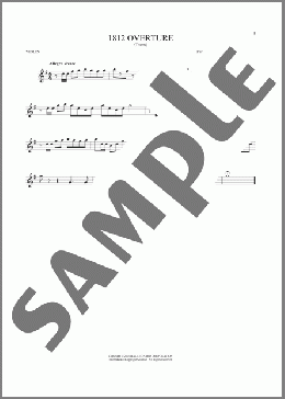1812 Overture(Pyotr Il'yich Tchaikovsky) 楽譜 バイオリン ダウンロード