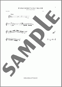 Piano Sonata In C Major(Wolfgang Amadeus Mozart) 楽譜 トランペット（ソロ） ダウンロード