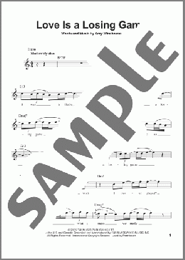 Love Is A Losing Game(Amy Winehouse) 楽譜 その他 ダウンロード