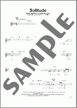 Solitude(Billie Holiday/Duke Ellington) 楽譜 その他 ダウンロード