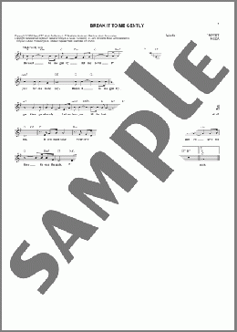 Break It To Me Gently(Brenda Lee/Juice Newton) 楽譜 その他 ダウンロード