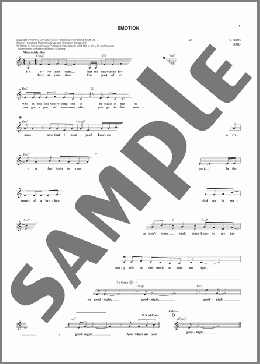Emotion(Samantha Sang/Destiny's Child) 楽譜 その他 ダウンロード