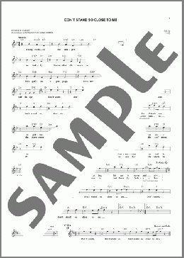 Don't Stand So Close To Me(The Police) 楽譜 その他 ダウンロード