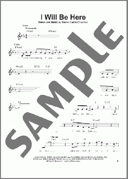 I Will Be Here(Steven Curtis Chapman) 楽譜 その他 ダウンロード