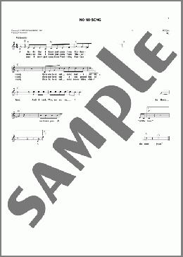 No No Song(Hoyt Axton/Ringo Starr) 楽譜 その他 ダウンロード