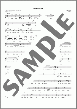 American Pie(Don McLean) 楽譜 その他 ダウンロード