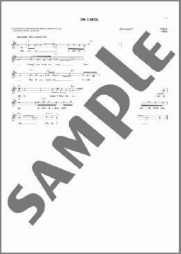 Oh! Carol(Neil Sedaka) 楽譜 その他 ダウンロード