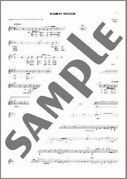 Shame On The Moon(Bob Seger) 楽譜 その他 ダウンロード