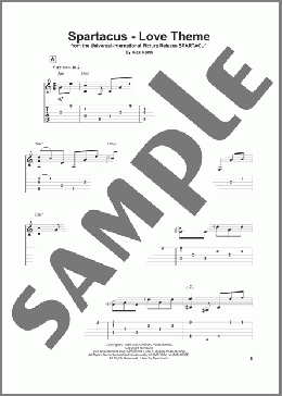 Spartacus - Love Theme(Alex North) 楽譜 ギター（その他） ダウンロード