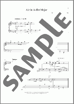 Air In A-Flat Major, K109b, No. 8(Wolfgang Amadeus Mozart) 楽譜 ピアノ（ソロ） ダウンロード