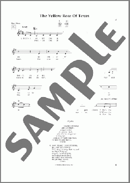 The Yellow Rose Of Texas (from The Daily Ukulele) (arr. Liz and Jim Beloff)(Jim Beloff/Liz Beloff) 楽譜 ウクレレ（弾き語り） ダウンロード