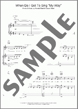 When Do I Get To Sing ”My Way”(Sparks) 楽譜 その他 ダウンロード