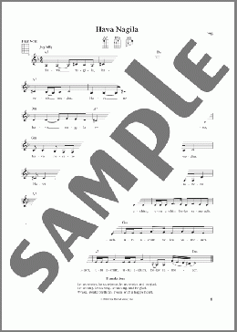 Hava Nagila (Let's Be Happy) (from The Daily Ukulele) (arr. Liz and Jim Beloff)(Moshe Nathanson/Abraham Z. Idelsohn) 楽譜 ウクレレ（弾き語り） ダウンロード