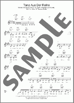 Tanz Aus Der Reihe(Silbermond) 楽譜 その他 ダウンロード