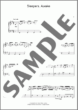 Sleepers, Awake (Wachet Auf)(Johann Sebastian Bach) 楽譜 ピアノ（ソロ） ダウンロード