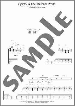 Spirits In The Material World(The Police) 楽譜 ギター（ソロ） ダウンロード