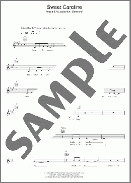 Sweet Caroline(Neil Diamond) 楽譜 その他 ダウンロード