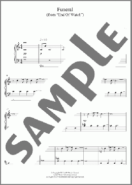 Funeral (From End Of Watch)(David Sardy) 楽譜 ピアノ（ソロ） ダウンロード