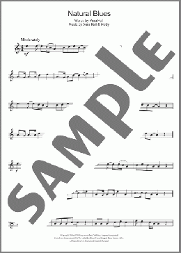 Natural Blues(Moby) 楽譜 アルトサックス（ソロ） ダウンロード