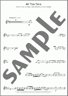 All This Time(Michelle McManus) 楽譜 アルトサックス（ソロ） ダウンロード